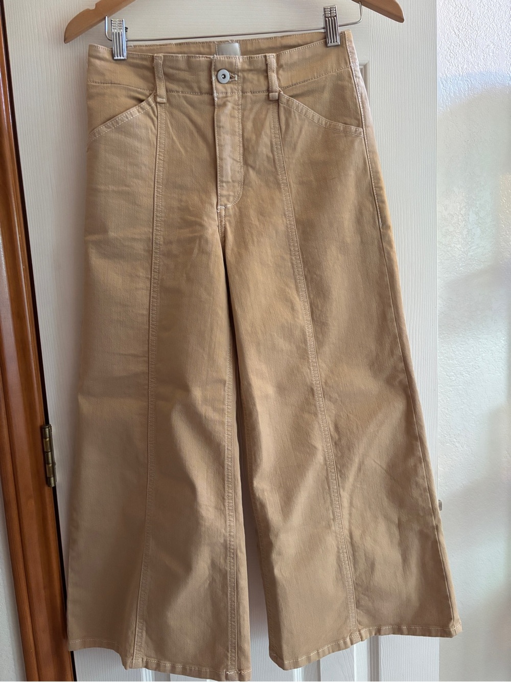 Maeve Tan Wide-Leg High-Rise Pants - Picture 2 of 4